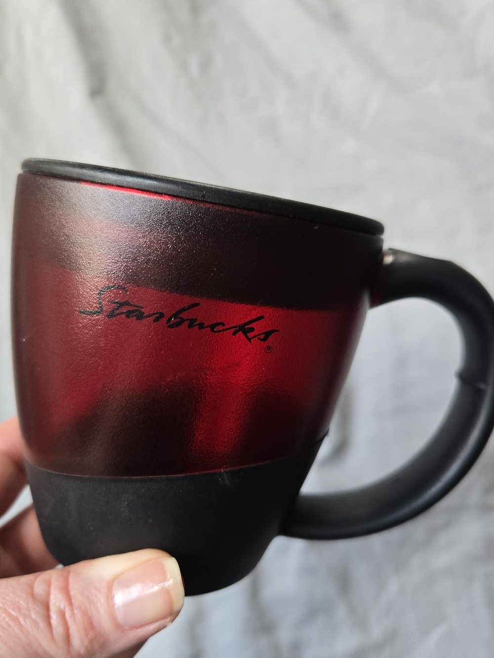 VINTAGE Y2K Rare 2001 Starbucks Red and Black Travel Mug with Lid - Picture 1 of 8
